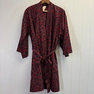 Vintage St Michael Mens Paisley Smoking Cigar Robe Size M Loungewear Comfy